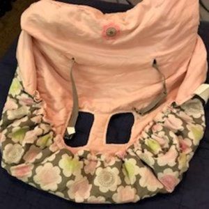 Carter's Reversable High Chair/Shopping Cart Cover-Super Compact-Floral & Pink